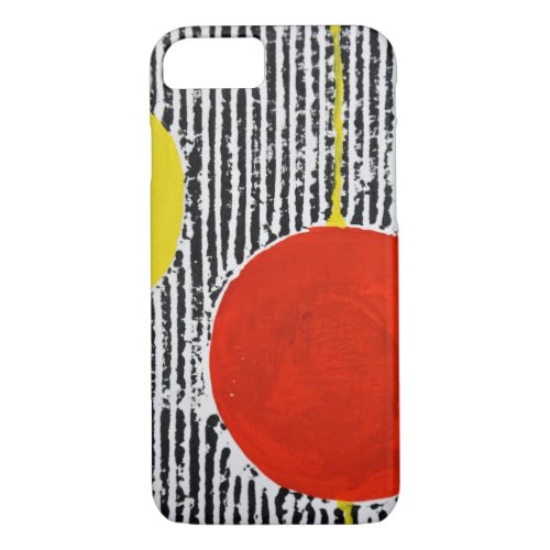 Phone case with a large red spot