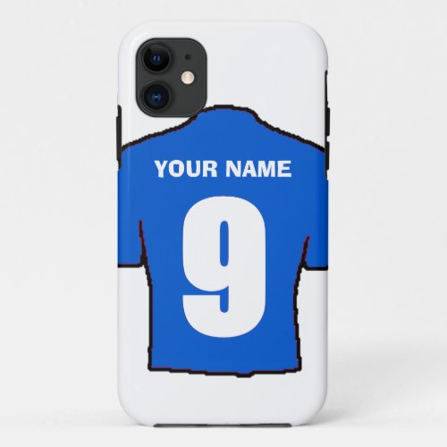 Phone Case with Club Colours _ Blue Shirt