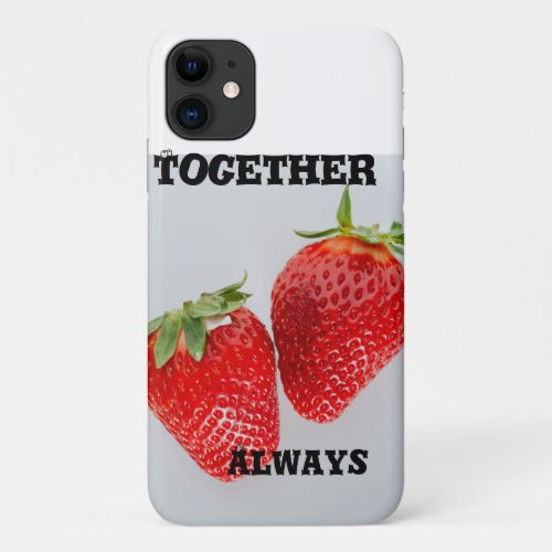 Phone case with strawberry design