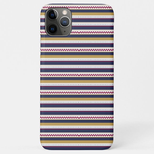 Phone case with zigzag and striped pattern  (Back)