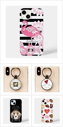 Phone Cases, Phone Ring Stands, and iPad Covers