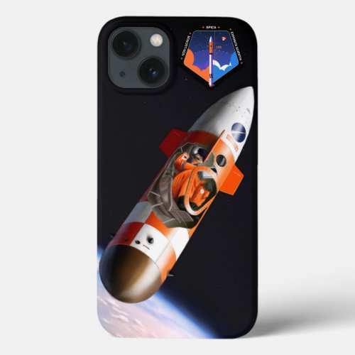 Phone cover with Spica Mission Patch and astronaut
