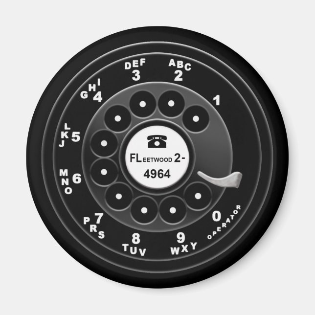 Phone Dial Custom 4964 Magnet (Front)