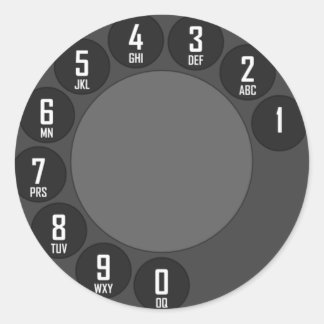 phone dial sticker