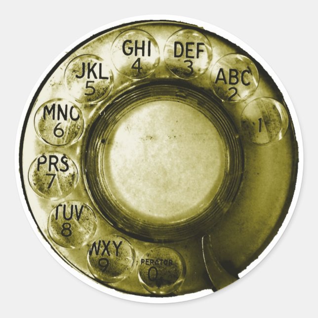 Phone Dialer Classic Round Sticker (Front)