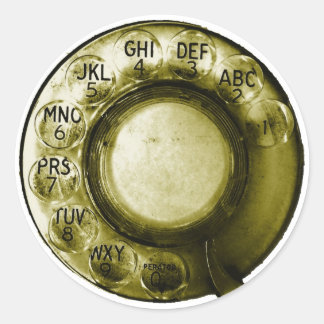 Phone Dialer Classic Round Sticker