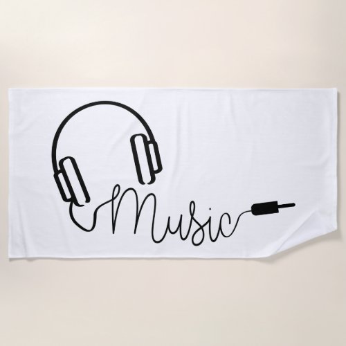 Phone for music app radio or mp3 shutter beach towel