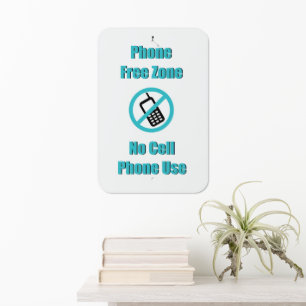 Phone Free Zone No Cell Phone Use Office Business Metal Sign