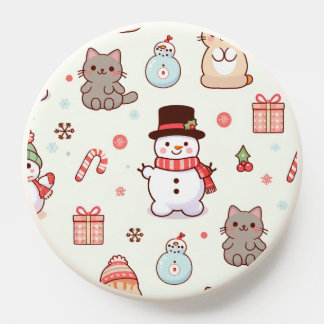 Phone Grips-cat snowman PopSocket