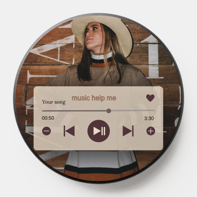 phone grips music help me (Popsocket)