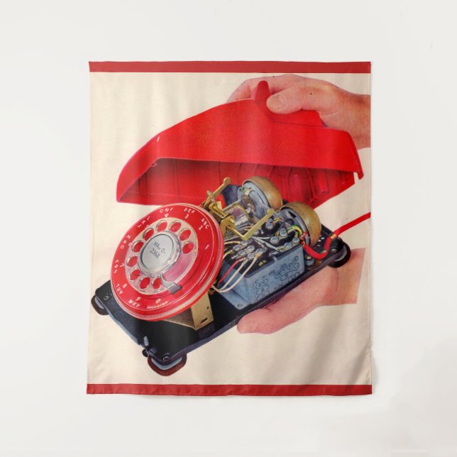 phone guts revealed print tapestry (Front)