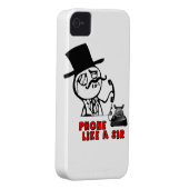 Phone Like a Sir MEME iPhone4/4s case (Back/Right)