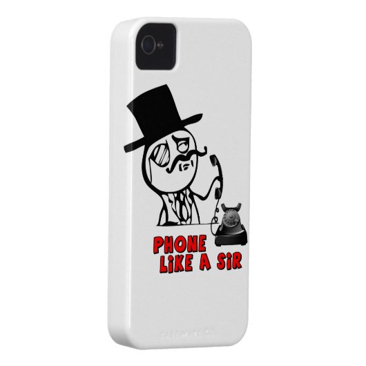Phone Like a Sir MEME iPhone4/4s case (Back/Right)