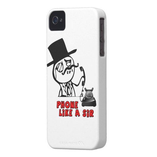 Phone Like a Sir MEME iPhone4/4s case (Back Left)