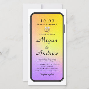 Phone Lock Screen Wedding Invitation