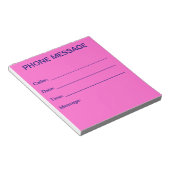 Phone Message Notepad (Light Pink) (Angled)