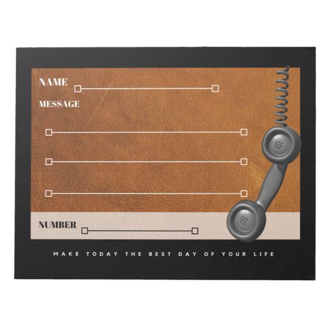 Phone Message Secretary Memo Pads (Front)