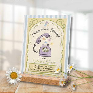 Phone Message sign for wedding bridal shower