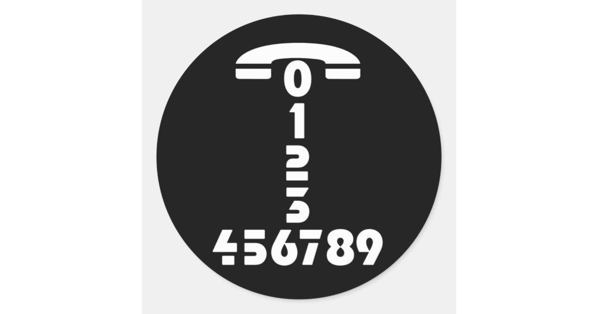 phone number sticker Zazzle