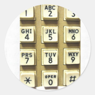 Phone Numbers Classic Round Sticker