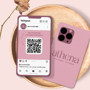Phone Pink Instagram Business Card