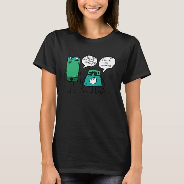 Phone Puns Jokes Humour T-Shirt (Front)