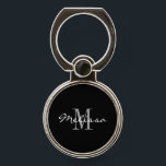 Phone Ring Initial Monogram Name<br><div class="desc">Create your own Custom Item with Initial,  Monogram and Name text. Choose your own background color if needed. Matching Items Available.</div>