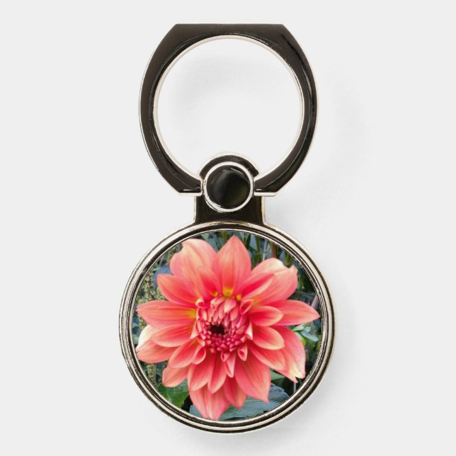 Phone ring with blush pink dahlia (Front)