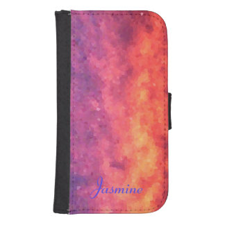 Phone Wallet, Abstract Modern Design Galaxy S4 Wallet Case