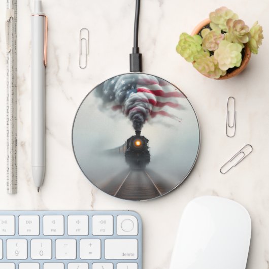 Phone Wireless Charger Freedom Steam Train (Desk)