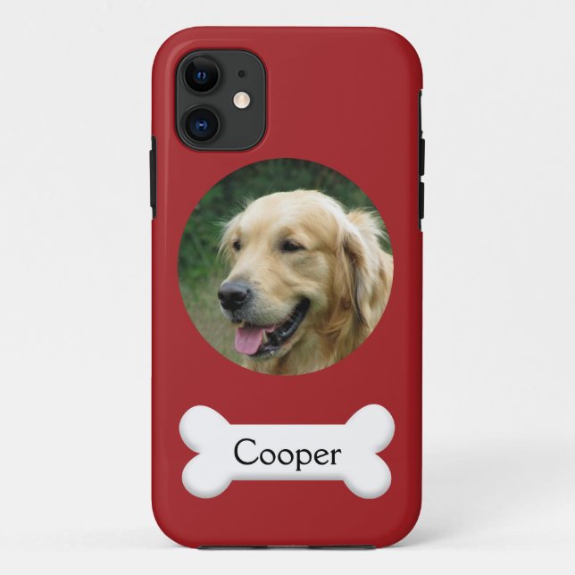 PhoneCase - Custom pet (dog) photo and name Case-Mate iPhone Case (Back)