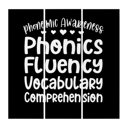 Phonemic Awareness Phonics Fluency Vocabulary Comp Triptych