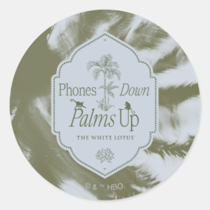 Phones Down, Palms Up - The White Lotus Classic Round Sticker