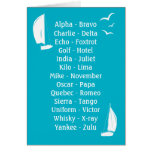 Phonetic Alphabet Blue Ships Captain Boating