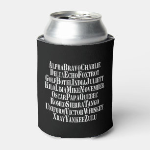 PHONETIC ALPHABET / CODE WORDS CAN COOLER