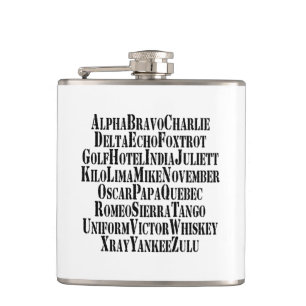 PHONETIC ALPHABET / CODE WORDS FLASK