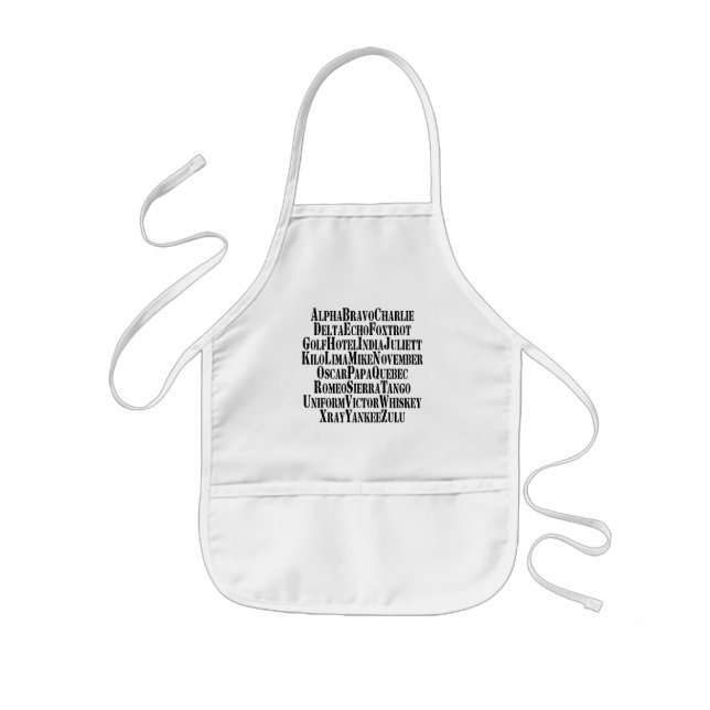 PHONETIC ALPHABET / CODE WORDS KIDS' APRON (Front)