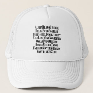 PHONETIC ALPHABET / CODE WORDS TRUCKER HAT