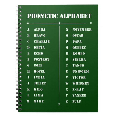 Phonetic Alphabet  Notebook