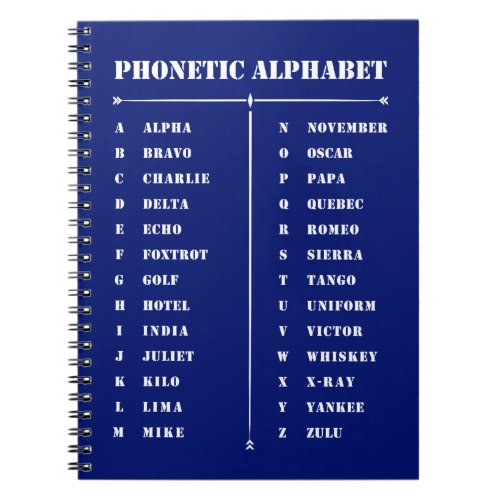 Phonetic Alphabet  Notebook