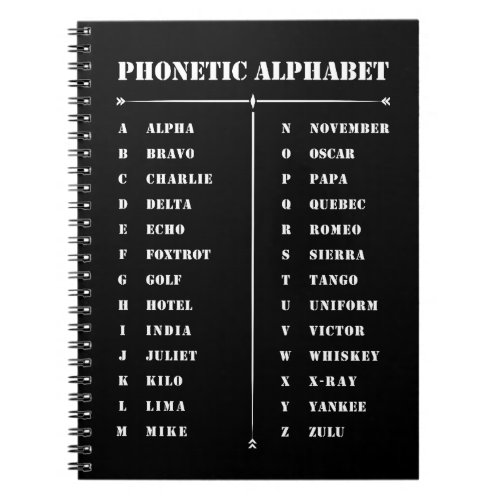 Phonetic Alphabet Notebook