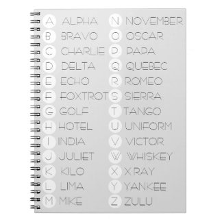 Phonetic Alphabet Notebook