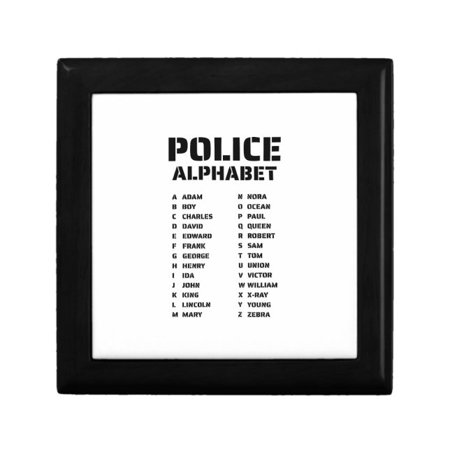 Phonetic Alphabet Police Gift Box (Front)