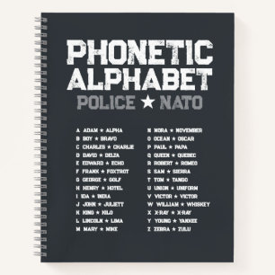 Phonetic Alphabet Police ★ NATO — Tactical Gray Notebook