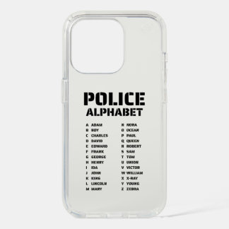 Phonetic Alphabet Police iPhone 15 Pro Case
