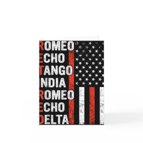 Phonetic Alphabet Retired Veteran Retirement Army  Card