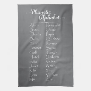 Phonetic Alphabet Teacher Cadet Training Spelling Towel