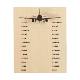 Phonetic Alphabet Wood Art