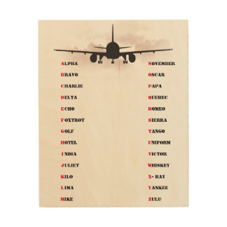 Phonetic Alphabet Wood Art