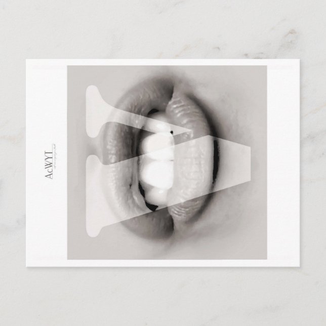 Phonetic Love Mouth Art V Postcard (Front)